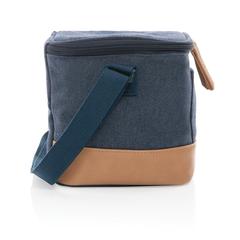 Vue Sac iso six canettes Impact AWARE™ en toile 16oz recyclé de couleur bleu| Krokrodeal