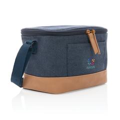 Vue Sac iso six canettes Impact AWARE™ en toile 16oz recyclé de couleur bleu| Krokrodeal