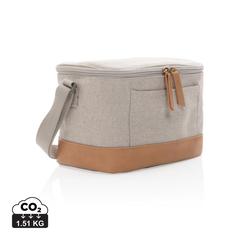 Vue Sac iso six canettes Impact AWARE™ en toile 16oz recyclé de couleur gris| Krokrodeal