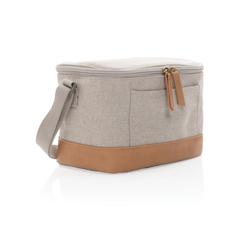 Vue Sac iso six canettes Impact AWARE™ en toile 16oz recyclé de couleur gris| Krokrodeal