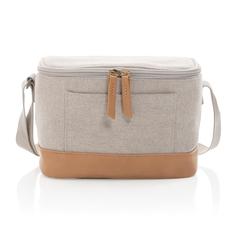 Vue Sac iso six canettes Impact AWARE™ en toile 16oz recyclé de couleur gris| Krokrodeal