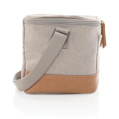 Vue Sac iso six canettes Impact AWARE™ en toile 16oz recyclé de couleur gris| Krokrodeal