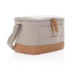 Vue Sac iso six canettes Impact AWARE™ en toile 16oz recyclé de couleur gris| Krokrodeal