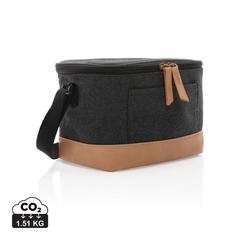 Vue Sac iso six canettes Impact AWARE™ en toile 16oz recyclé de couleur noir| Krokrodeal