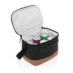 Vue Sac iso six canettes Impact AWARE™ en toile 16oz recyclé de couleur noir| Krokrodeal