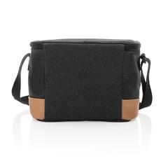 Vue Sac iso six canettes Impact AWARE™ en toile 16oz recyclé de couleur noir| Krokrodeal