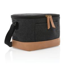 Vue Sac iso six canettes Impact AWARE™ en toile 16oz recyclé de couleur noir| Krokrodeal