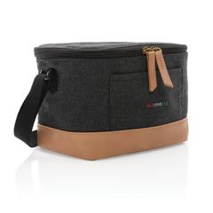Vue Sac iso six canettes Impact AWARE™ en toile 16oz recyclé de couleur noir| Krokrodeal
