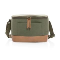Vue Sac iso six canettes Impact AWARE™ en toile 16oz recyclé de couleur vert| Krokrodeal