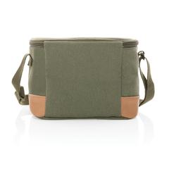 Vue Sac iso six canettes Impact AWARE™ en toile 16oz recyclé de couleur vert| Krokrodeal