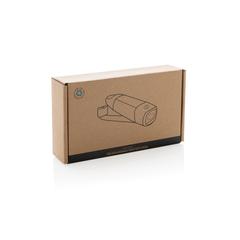 Vue Torche rechargeable par USB avec manivelle en plastique RCS de couleur noir| Krokrodeal