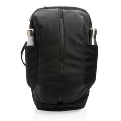 Vue Sac à dos travail/gym Swiss Peak en rPET AWARE™ de couleur noir| Krokrodeal