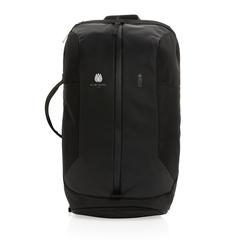 Vue Sac à dos travail/gym Swiss Peak en rPET AWARE™ de couleur noir| Krokrodeal