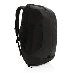 Vue Sac à dos travail/gym Swiss Peak en rPET AWARE™ de couleur noir| Krokrodeal