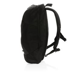 Vue Sac à dos travail/gym Swiss Peak en rPET AWARE™ de couleur noir| Krokrodeal