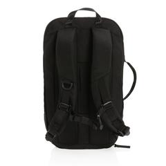 Vue Sac à dos travail/gym Swiss Peak en rPET AWARE™ de couleur noir| Krokrodeal
