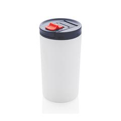 Vue Mug étanche à double paroi et verrouillable de couleur blanc| Krokrodeal