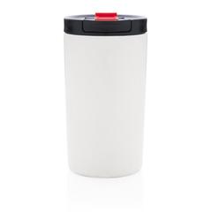Vue Mug étanche à double paroi et verrouillable de couleur blanc| Krokrodeal