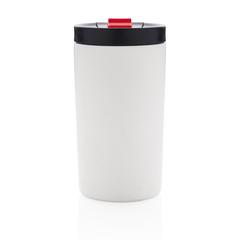 Vue Mug étanche à double paroi et verrouillable de couleur blanc| Krokrodeal