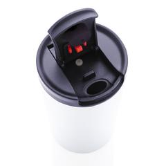 Vue Mug étanche à double paroi et verrouillable de couleur blanc| Krokrodeal