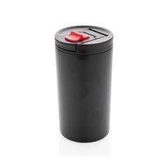 Vue Mug étanche à double paroi et verrouillable de couleur noir| Krokrodeal