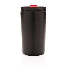 Vue Mug étanche à double paroi et verrouillable de couleur noir| Krokrodeal