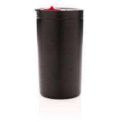 Vue Mug étanche à double paroi et verrouillable de couleur noir| Krokrodeal