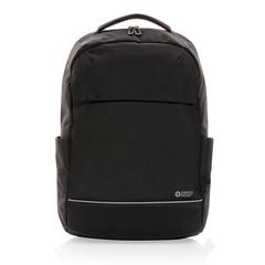 Vue Sac à dos ordinateur 15.6" Swiss Peak Brooke en rPET AWARE™ de couleur noir| Krokrodeal