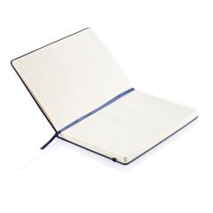 Vue Carnet A5 à couverture rigide en PU de couleur bleu| Krokrodeal