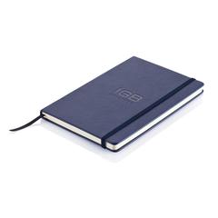 Vue Carnet A5 à couverture rigide en PU de couleur bleu| Krokrodeal