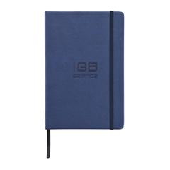 Vue Carnet A5 à couverture rigide en PU de couleur bleu| Krokrodeal