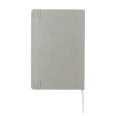 Vue Carnet A5 à couverture rigide en PU de couleur gris| Krokrodeal