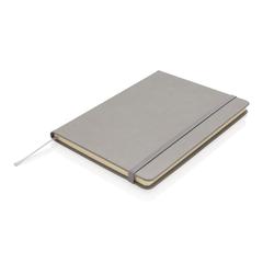 Vue Carnet A5 à couverture rigide en PU de couleur gris| Krokrodeal