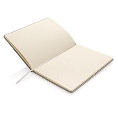 Vue Carnet A5 à couverture rigide en PU de couleur gris| Krokrodeal