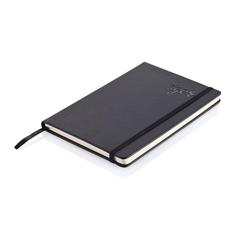 Vue Carnet A5 à couverture rigide en PU de couleur noir| Krokrodeal