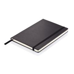 Vue Carnet A5 à couverture rigide en PU de couleur noir| Krokrodeal
