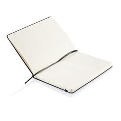 Vue Carnet A5 à couverture rigide en PU de couleur noir| Krokrodeal