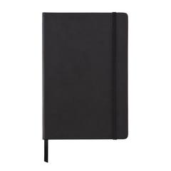 Vue Carnet A5 à couverture rigide en PU de couleur noir| Krokrodeal