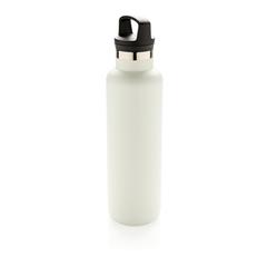 Vue Bouteille isotherme à goulot standard de couleur blanc| Krokrodeal