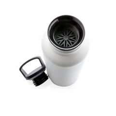 Vue Bouteille isotherme à goulot standard de couleur blanc| Krokrodeal