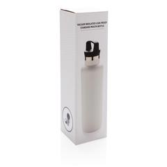Vue Bouteille isotherme à goulot standard de couleur blanc| Krokrodeal