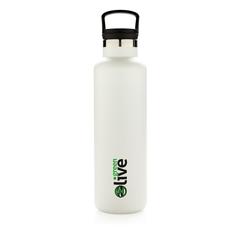 Vue Bouteille isotherme à goulot standard de couleur blanc| Krokrodeal