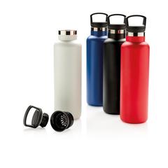 Vue Bouteille isotherme à goulot standard de couleur blanc| Krokrodeal