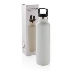 Vue Bouteille isotherme à goulot standard de couleur blanc| Krokrodeal