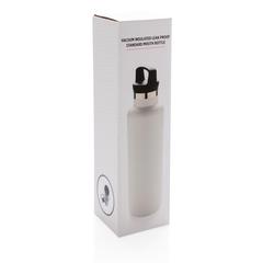 Vue Bouteille isotherme à goulot standard de couleur blanc| Krokrodeal