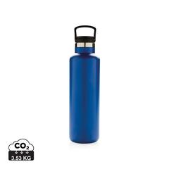 Vue Bouteille isotherme à goulot standard de couleur bleu| Krokrodeal