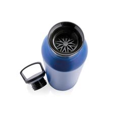 Vue Bouteille isotherme à goulot standard de couleur bleu| Krokrodeal