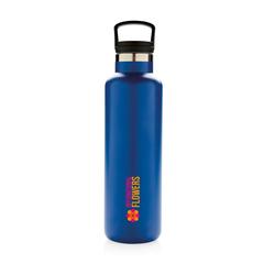 Vue Bouteille isotherme à goulot standard de couleur bleu| Krokrodeal