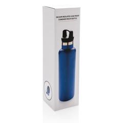 Vue Bouteille isotherme à goulot standard de couleur bleu| Krokrodeal