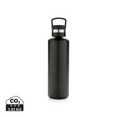 Vue Bouteille isotherme à goulot standard de couleur noir| Krokrodeal